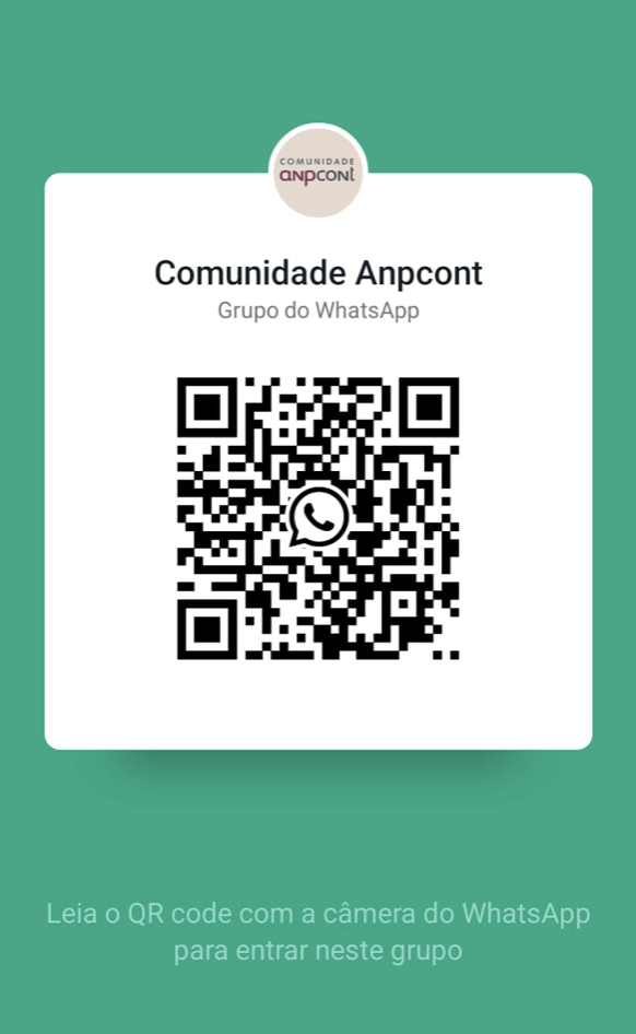 Venha fazer parte da comunidade da ANPCONT no WhatsApp